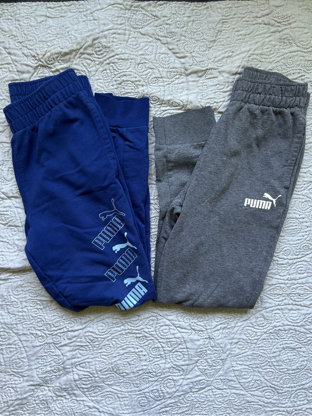 Puma Kids Blue and Gray Jogger Sweatpants Set